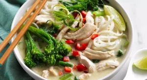 Green curry chicken noodle soup